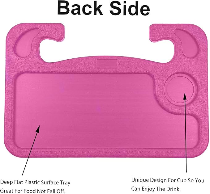 Steering Wheel Tray,Car Desk for Writing,Laptop,Tablet,iPad or Notebook with Pen Slot,Food Eating Table Trays,Fit Most Vehicle Steering Wheels(Pink)