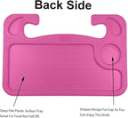 Steering Wheel Tray,Car Desk for Writing,Laptop,Tablet,iPad or Notebook with Pen Slot,Food Eating Table Trays,Fit Most Vehicle Steering Wheels(Pink)