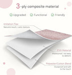 FinishingBo Cube Storage Bins, 6 Pack 11x11 inch with Cotton Handles for Closet, Shelves, Clothes, Towel (White/Pink)