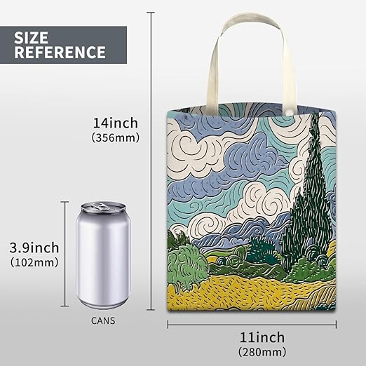 Car Trash Can, Cute Car Trash Bag, Hanging Car Organizer and Storage Bag, Trash Bin for Car Accessories, Vehicle, Travelling, Camping Wheat Field Scenery Pattern
