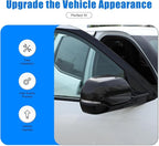 2PCS Side Door Mirror Cover for Toyota Tundra 2022-2025/ Sequoia 2023-2025, Car Exterior Rear View Mirror Housing Protector Cover Cap Self-adhesive Accessories ABS (with turn signal lights)