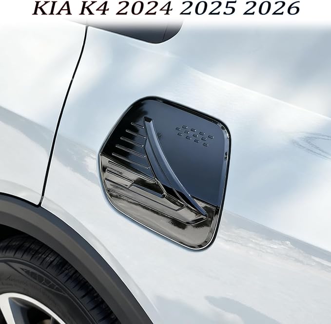 Fuel Tank Cap Cover, for KIA K4 2024 2025 2026, Car Fuel Tank Cap Decoration Accessories - Bright Black