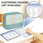 BAGAIL 9 Set Packing Cubes with Packing List Luggage Packing Organizers for Travel Accessories (Dusty Blue)