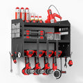 Hipidian Power Tool Organizer Wall Mount: Heavy Duty Storage Organization Stand Cordless -3 Layers Large Garage Organizer wit