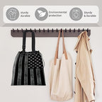 Car Trash Bag Large Hanging Can for Back of Seat, Cute Waterproof Car Garbage Bag for Vehicle, Travelling, Outdoor Dark American Flag