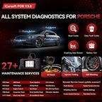 Bidirectional Diagnostic Tool for Porsche/Cayenne, iCarsoft 2026 POR V3.0 All System OBD2 Scanner, 27 Resets +12 Extra Services