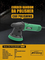 Buffer Polisher, 5-Inch 8MM Dual Action Random Orbital Car Polisher with 6 Variable Speed MAX4500 RPM, Car Detailing Kit for Car Detailing Polishing and Waxing