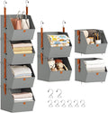 Homsorout Hanging Closet Organizer 4 Tier - Clothes Hanging Shelves, Space-Saving Closet System, Fabric Storage Bins Bedroom 