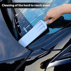 NEWISHTOOL Long Reach Auto Bulldozer Squeegee, Mini Paddle Scrubber for Window Tint Film Installing and Vehicle Windshield/Rear Window Glass Cleaning, 1 PC Bulldozer Tint Tool and 3 PCS Scrub Pads