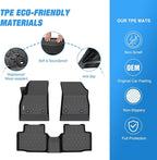 Nilight TPE Floor Mats for Chevy Cruze 2016 2017 2018 2019 2020 (Not for 2016 Limited and LT),All Weather Custom Fit Heavy Duty Floor Liners