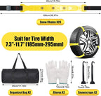 20 Pcs Anti Slip Snow Chains for Tire Emergency Universal Adjustable Mud Ice Sand Tire Chains for Car Suv Truck Lawn Winter S