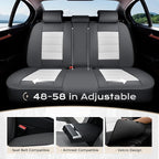 Coverado Car Seat Covers Full Set, Seat Covers for Cars, Front Seat Covers and Back Seat Cover Waterproof Leather Automotive 