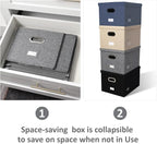 File Organizer Collapsible Storage Box for Office File Box with Lids Document Organizer for Office and Home Easy Slide Durabl