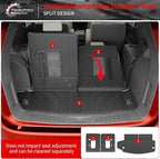 Floor Mats Compatible with 2016-2025 2026 Dodge Durango 7 Seats Cargo Mat Back Seat Cover Protector 2024 Durango Accessories (Fit 7 Seats, 3rd Row Backrest Mats+Trunk Mat+Floor Mats)