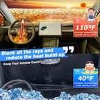 Windshield Sun Shade for 2024-2025 2026 Ford Transit 350 Accessories Thicken 6-Layer Front Window Sunshade Cover Sun Visor Protector Foldable Block UV Rays Keep Vehicle Cool