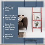BARNWOODUSA Throw Blanket Ladder – Fully Assembled Reclaimed Wood – Rustic Decorative Ladder for Towels, Quilts, & More – Per