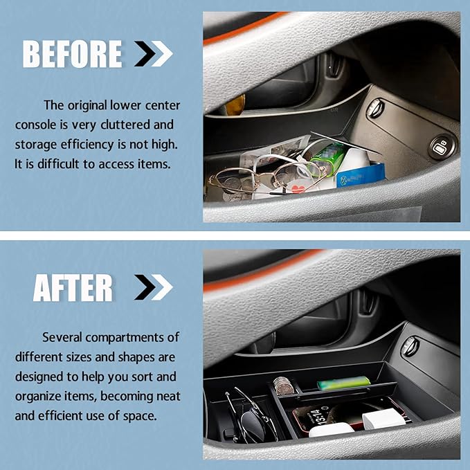 Center Console Organizer Compatible with Hyundai Santa Fe 2021 2022 2023 Lower Center Console Storage Box Tray Interior Accessories