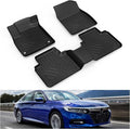 KIWI MASTER Floor Mats for 2018-2022 Honda Accord, Custom Fit All Weather Car Mats, Heavy Duty TPE Floor Liners, Front & Rear 2 Row, Black
