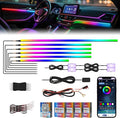 2026 Upgraded Interior Car LED Strip Lights, Acrylic LED Lights for Car Dynamic Dreamcolor Chasing, Dual-Zone Control,Ambient Lighting Kits Music Sync Dreamcolor 10 in 1 with Self-Developed APP