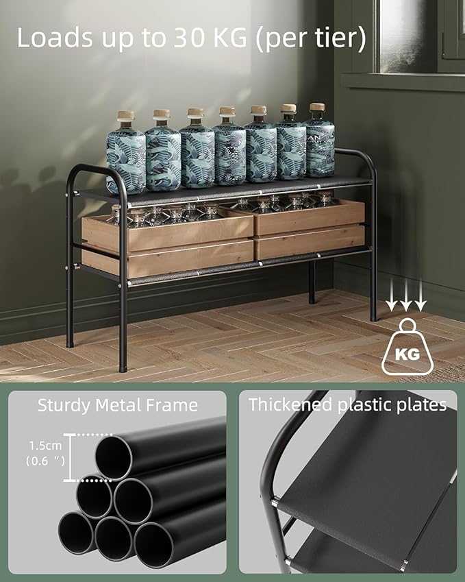 NETEL Under Sink Organizers and Storage, 2 Tier Expandable Under Cabinet Organizer Shelf with 8 Removable Panels,Expandable S
