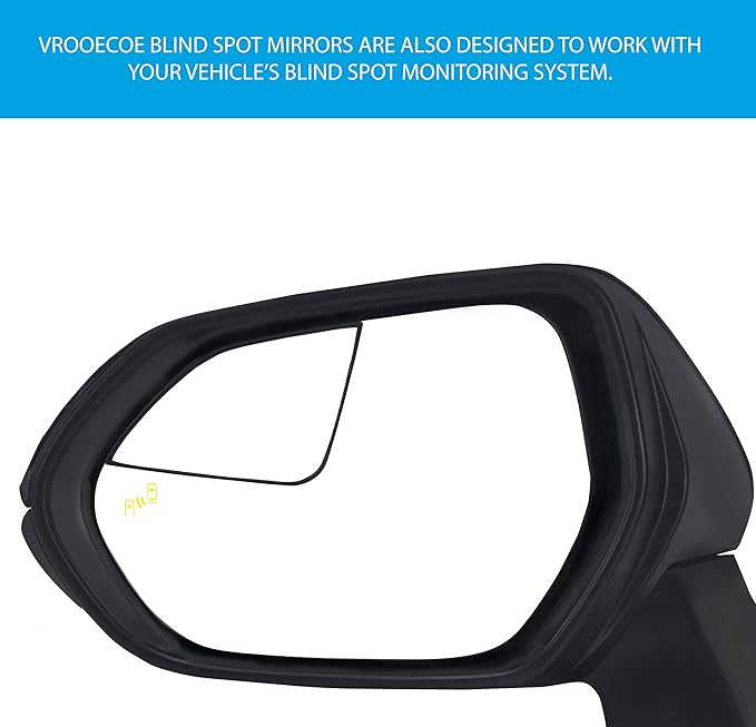 Convex Stick On Custom Fitted Blind Spot Mirrors Compatible With Toyota Corolla 2020-2025- Engineered to Provide A Wider View