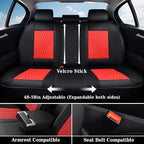Coverado Leather Rear Seat Covers for Cars, Waterproof Back Seat Cover, Universal Automotive Seat Cushion Protector for Most 