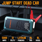 Jump Starter with Air Compressor, Acmount 5000A Car Battery Jump Starter with 150PSI Tire Inflator for Up to 9.0 Gas/8.0L