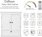 Spirich Bathroom Cabinet Wall Mounted, Small Bathroom Wall Cabinet Over Toilet, Medicine Cabinet Organizer with Doors and Adj