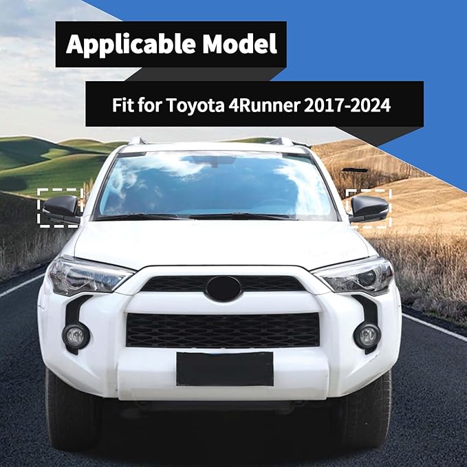 Voodonala for Toyota 4Runner 2017-2023 Side Rearview Mirror Cover Compatible with Toyota 4Runner 2017-2023 (Matte Black)