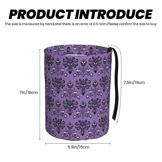 Haunted The Mansion Car Trash Can Collapsible Garbage Can,Hanging Trash Bag Water Proof with Suitable for Storage for Car Interiors,Home