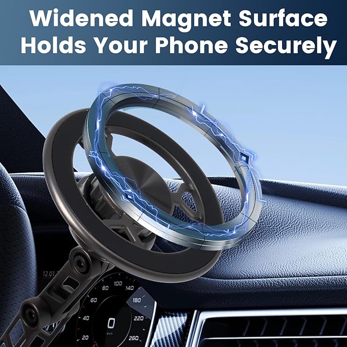 2026 Upgraded Magnetic Phone Mount for Car 360 Adjustable Vacuum Suction Magnetic Car Phone Holder for iPhone 17 Pro Max 16 15 14 13 12 Air Plus