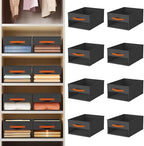 Homsorout Drawer Organizers and Storage - 8 Pack Foldable Pants Organizer with Clear Window & Handles, Fabric Closet Organize