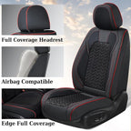 Coverado Front Seat Cover, Car Seat Cover Winter, 2PCS Car Seat Protector, Seat Covers for Cars, Breathable Faux Leather Car 