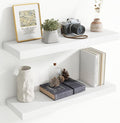 30 Inch Floating Shelves for Wall, 8 Inch Deep Floating Shelf for Storage & Display, Rustic Wall Mounted Shelf with Invisible