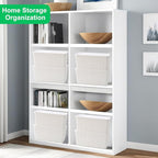 6 Pack Plastic Storage Baskets With Lids,White Breathable Stackable Storage Bins,Small Storage Containers,for Organizing Stor