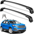 Roof Rack Cross Bars 220lbs Compatible with Ford Edge 2015-2024,Heavy Duty Aluminum Lockable Roof Rails Crossbars Cargo Canoe Black Rooftop Cargo Carrier Luggage.