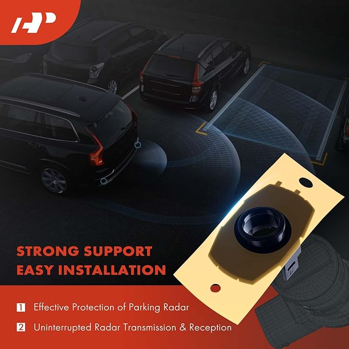 A-Premium 4-PC Front Inner and Outer Parking Assist Sensor Retainer Bezels Compatible with Select Toyota Models - Tundra 2022