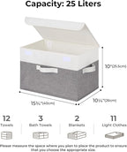 GRANNY SAYS Fabric Storage Boxes, Memory Keepsake Box, Large Storage Bins with Lids, Closet Organizers, Toy Box, Storage Bask