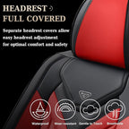 Coverado Car Seat Covers Full Set, Automotive Seat Covers Car Seat Protector Car Seat Cushion, Waterproof Leather Seat Covers