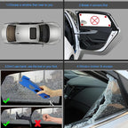 LUXON 8-in-1 Car Emergency Escape Safety Tool Kit:Window Breaker,Seat Belt Cutter,LED Flashlight,Rescue Tool USB Charger,Sire