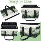 Reusable Grocery Bags Heavy Duty Shopping Bags Foldable Large Tote Bags with Long Handles & Hard Bottom