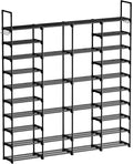 WOWLIVE 4 Row 10 Tiers Extra Large Shoe Rack Big Tall Metal Shoe Shelf, Heavy Duty Organizer for Closet Entryway, Boot Rack S