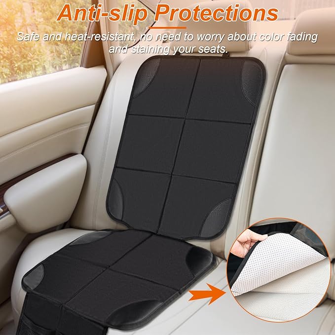 Car Seat Protector,2Pack Car Seat Cushion,with Thickest Padding and Non-Slip Backing,Waterproof 600D Fabric Car Seat Covers w