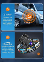 Dash Cam, 2.5K WiFi Dash Camera for Cars, E-YEEGER Mini Dashcam with App, Front Car Camera, G-Sensor, Loop Recording, Night V