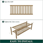 Smiry Shoe Rack, 2 Tier Thick Bamboo Shoe Organizer, Stackable Free Standing Wooden Shoe Storage Shelf for Closet, Entryway, 