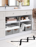 StorageWorks Fabric Shelf Baskets, Closet Organizers and Storage Basket, Foldable Storage Bins for Shelves, Clothes Storage B