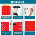 4 Pack Steel Peg Board,Universal 1/8 and 1/4 Pegboard Accessories,Ideal for Garage Tool Storage, Office Organization, Craft R