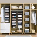 MAX Houser 6 Tier Shelf Hanging Closet Organizer, Closet Hanging Shelf with 2 Sturdy Hooks for Storage,2 Pack, Foldable (Grey