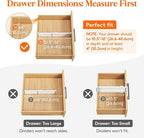 Lifewit 12 Pack Drawer Dividers 4" High, 10.5-16.5" Dresser Drawer Divider with 5 Pack Drawer Dividers for Clothes 4" High,11