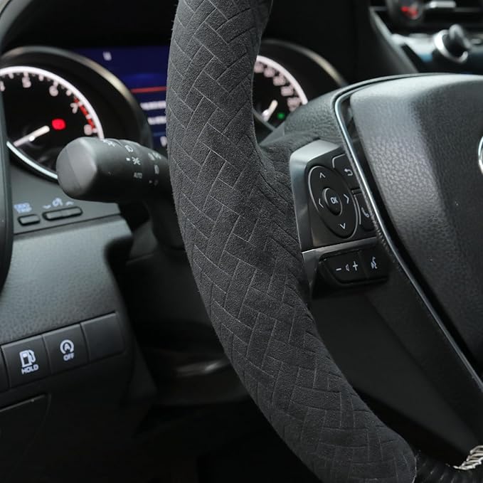 MEWANT Breathable Hand Sewn Car Steering Wheel Cover for Toyota Camry 2018-2019 / Toyota Avalon 2019 / Toyota Corolla 2019-2020 / Toyota RAV4 2019 Steering Wheel Accessories